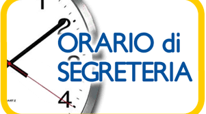 ORARI DI RICEVIMENTO DEGLI UFFICI DI SEGRETERIA